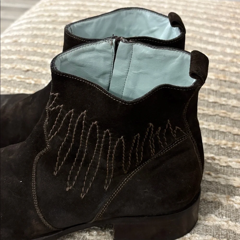Kenneth Cole New York Men's Brown Suede‎ Western Distressed Ankle Boots Size 13